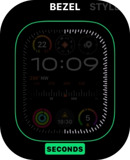 Turn the Digital Crown to change between the different designs.