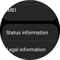 Press Status information.