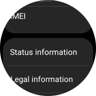 Press Status information.