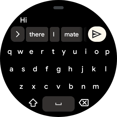 Press the send icon. Press the send icon.