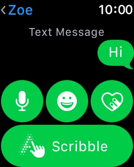 Press the microphone icon and follow the instructions on the screen to record and send the message.