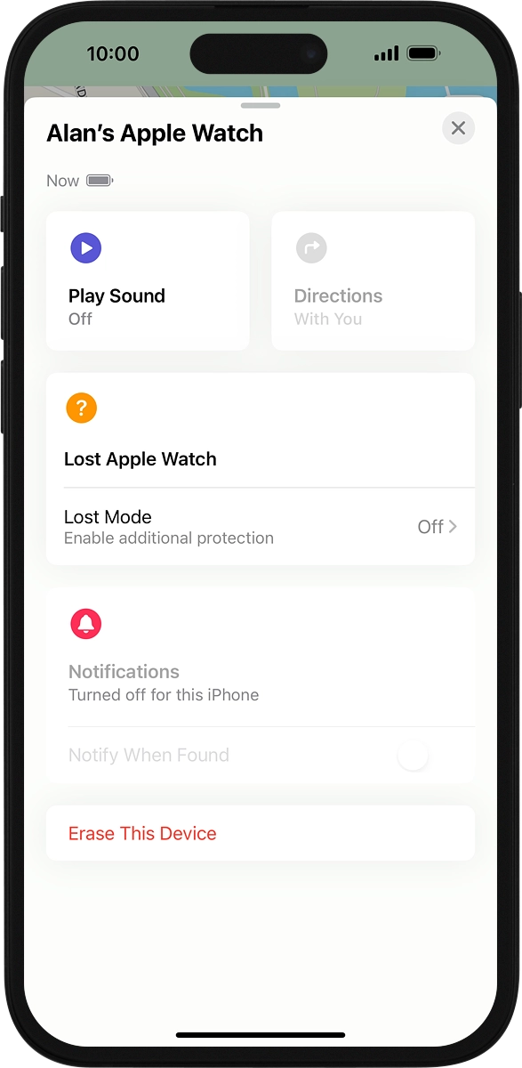 On your phone: Press Play Sound.