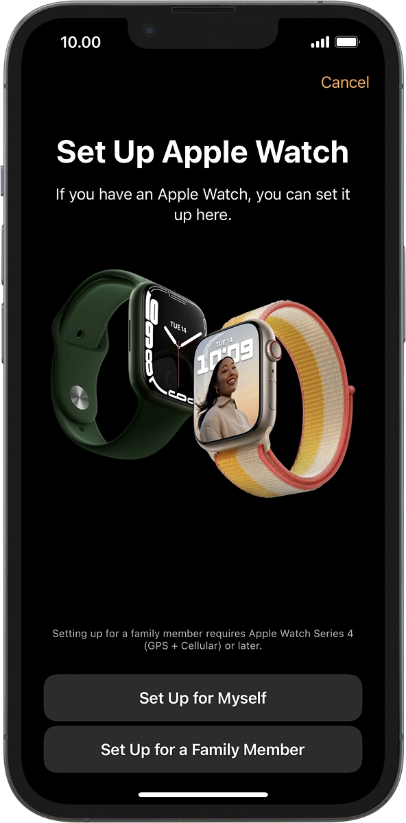 On your phone: When this screen is displayed, your Apple Watch is connected to your phone.