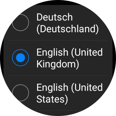 Press the required language.