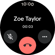 Press the end call icon.
