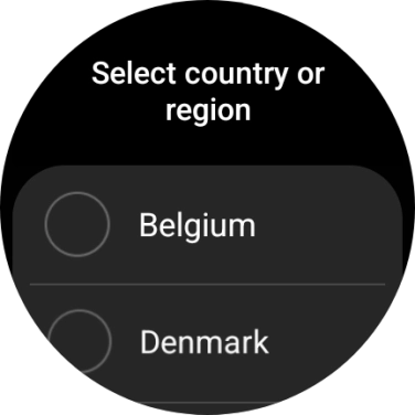 Press the required region. Press the required region.