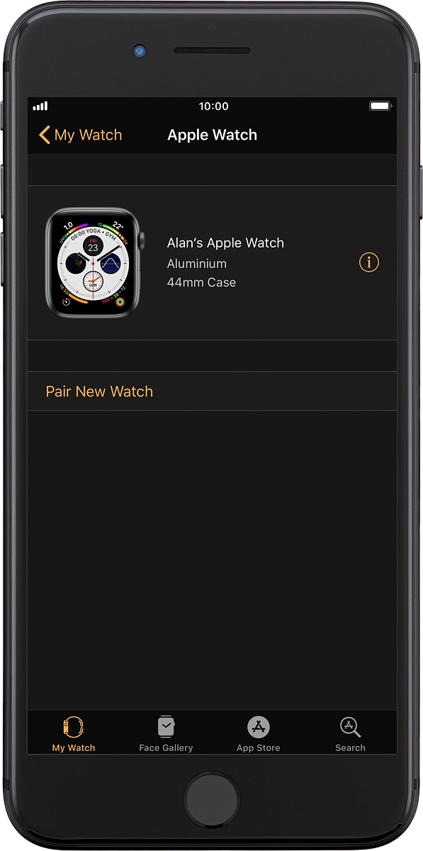 On your phone: Press the information icon.