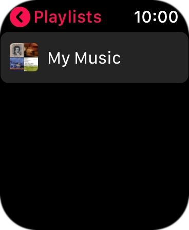 Press the required playlist to start playback.