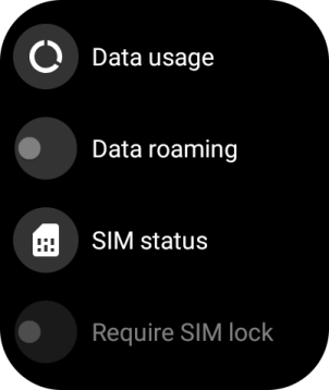Press Data roaming to turn on the function.