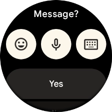 Press the write reply icon and key in the required text.