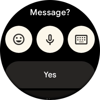 Press the write reply icon and key in the required text.