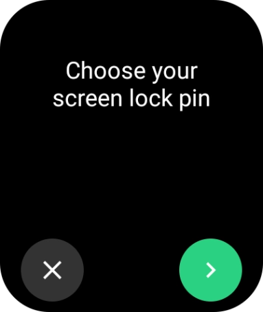 Press arrow right and follow the instructions on the screen to create a PIN as lock code.