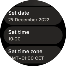 Press Set date. Press Set date.