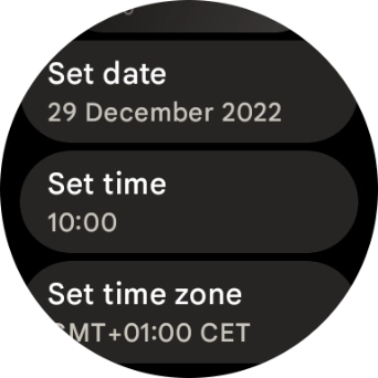 Press Set date. Press Set date.