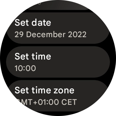 Press Set date. Press Set date.