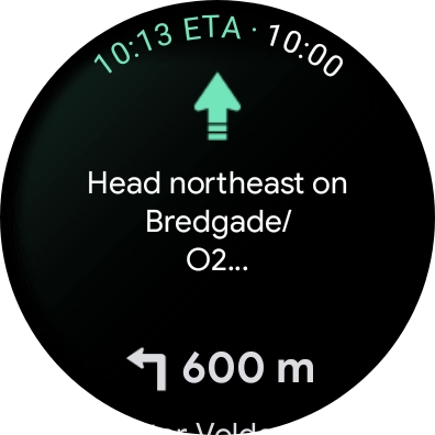 Follow the instructions on the screen to navigate to the selected destination.