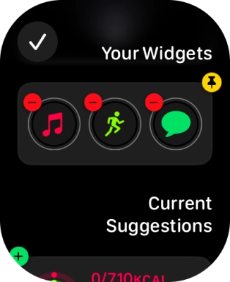 Press the confirm icon.