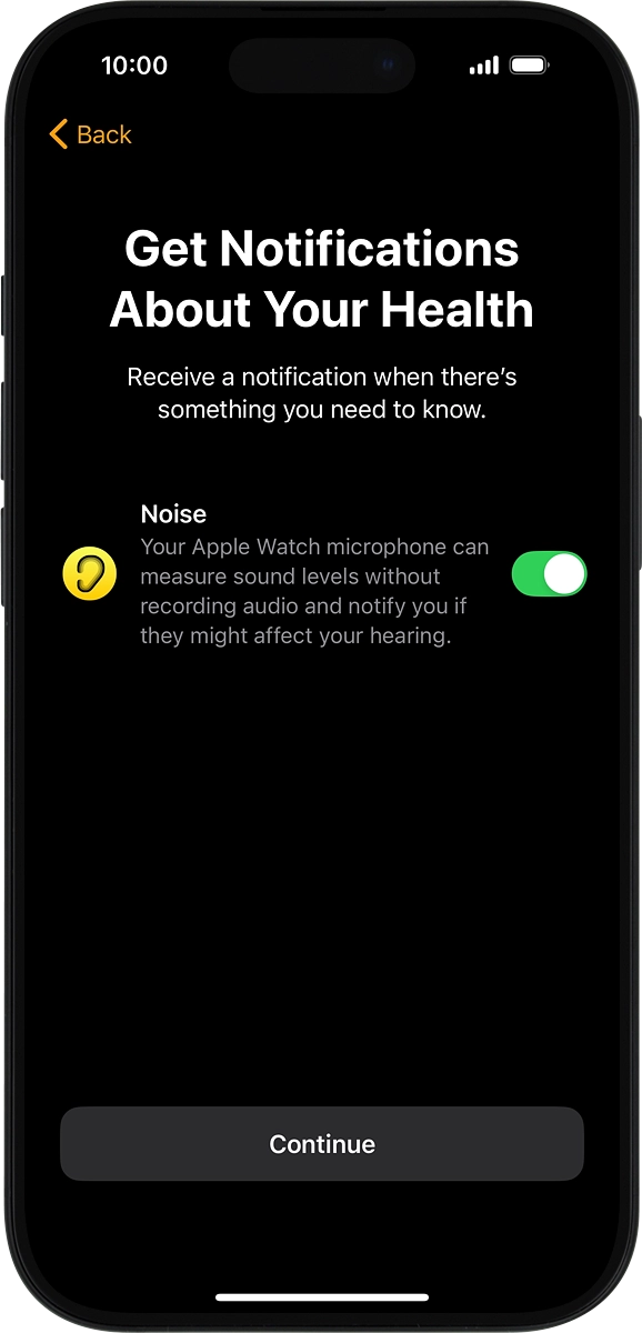 On your phone: Press the indicators to turn the required settings on or off.
