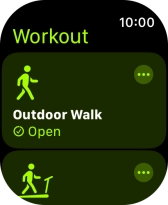 Press the required training activity to start it.