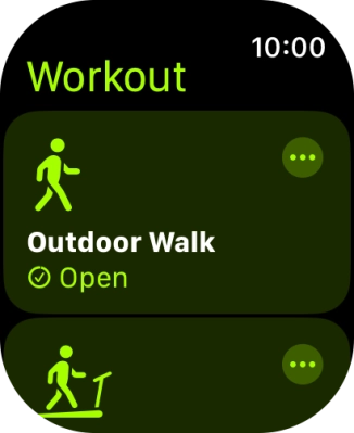 Press the required training activity to start it.