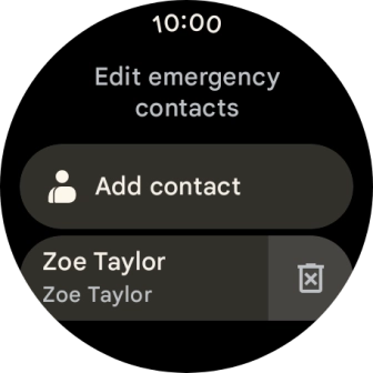 Follow the instructions on the screen to set up multiple emergency contacts or slide your finger right starting from the left side of the screen to return to the SOS menu.
