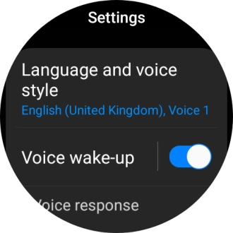 Press Language and voice style.