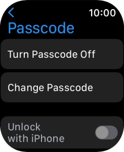 Press Turn Passcode Off and key in the current lock code.