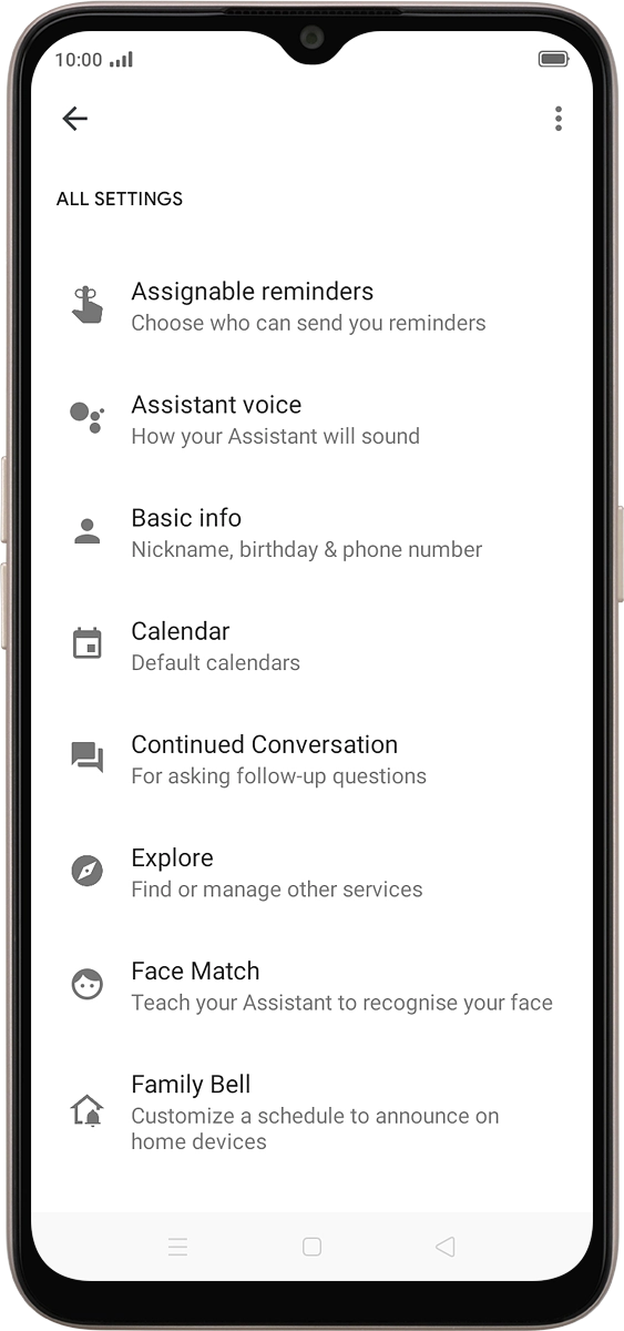 On your phone: Press Assistant voice.