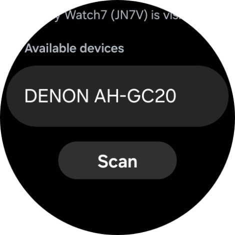 Press the required device. Press the required device.