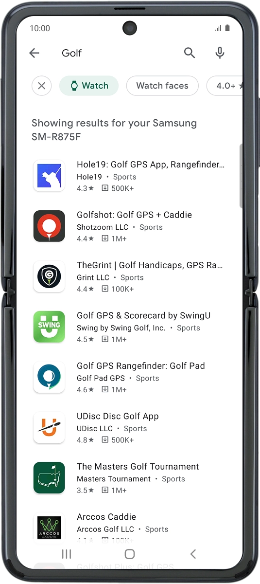 On your phone: Press the required app.