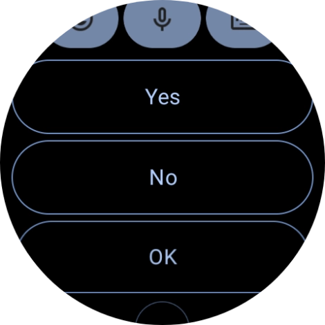 Press the required reply.