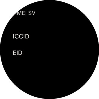 Your smartwatch's EID number is displayed below EID.