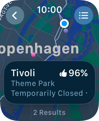 Press the required destination. Press the required destination.