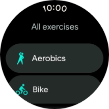 Press the required activity.