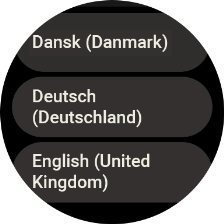 Press the required language.