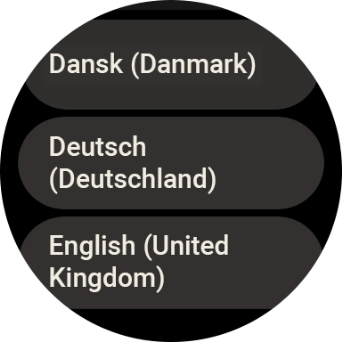 Press the required language.