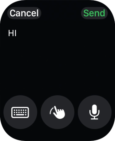 Press the microphone icon and record the message. Press the microphone icon and record the message.