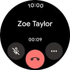 Press the end call icon.