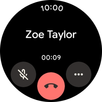 Press the end call icon.