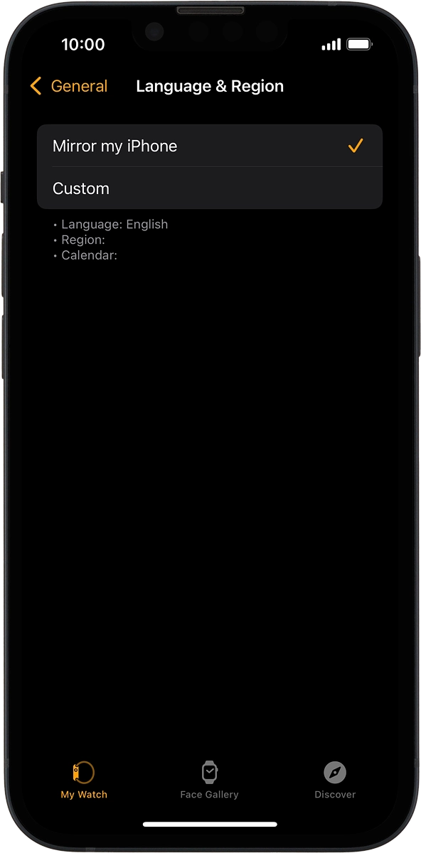 On your phone: Press Custom.