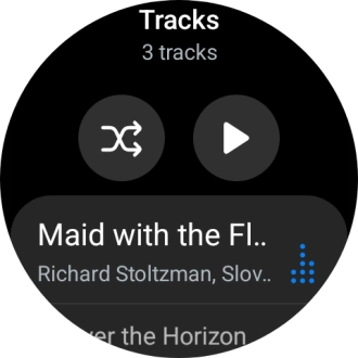 Press the required audio file.