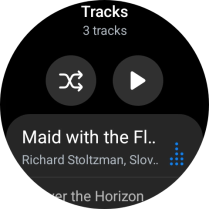 Press the required audio file.