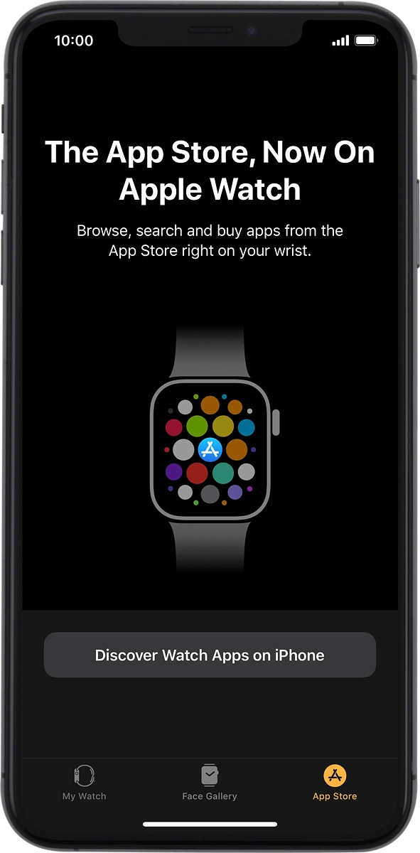 On your phone: Press Discover Watch Apps on iPhone.