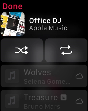 Press the shuffle icon. Press the shuffle icon.