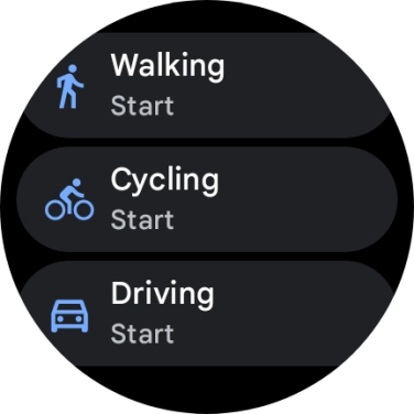 Press the required mode of transportation.