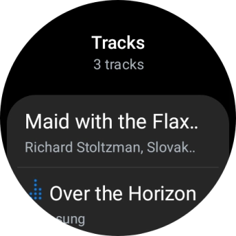 Press the required audio file.