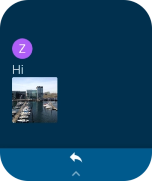 Press the reply icon.