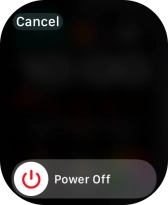 Press and drag the power off icon right.