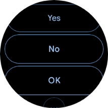 Press the required quick reply. Press the required quick reply.