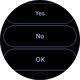 Press the required quick reply. Press the required quick reply.